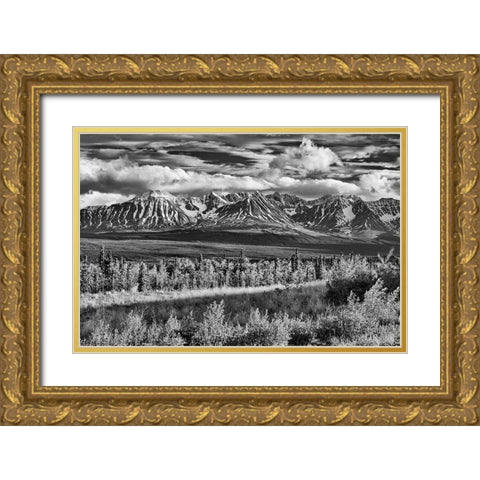 Canada-Yukon-Haines Junction St Elias Mountains landscape Gold Ornate Wood Framed Art Print with Double Matting by Jaynes Gallery