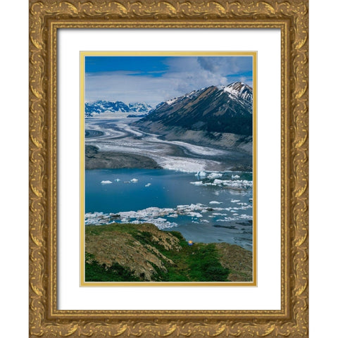 Camping near Lowell Lake-Alsek River-Kluane National Park-Yukon-Canada Gold Ornate Wood Framed Art Print with Double Matting by Garber, Howie
