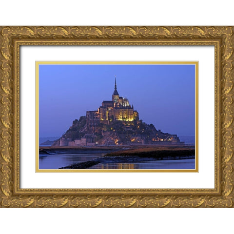 Mont St Michel-Normandy-France Gold Ornate Wood Framed Art Print with Double Matting by Bartel, Alex