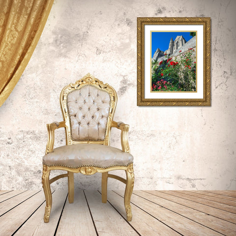 Mont Saint-Michel in Normandy France Gold Ornate Wood Framed Art Print with Double Matting by Steve Mohlenkamp