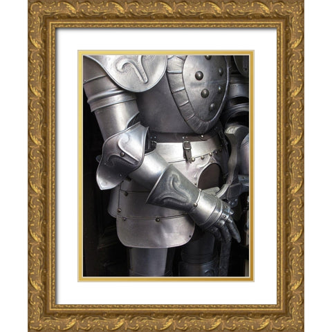 Shining armor in Mont Saint-Michel on the Normandy coast of France Gold Ornate Wood Framed Art Print with Double Matting by Steve Mohlenkamp
