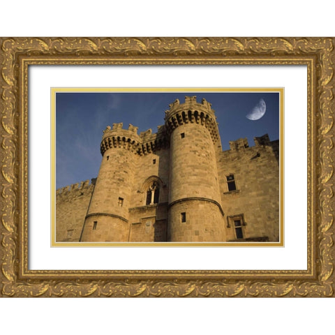 Greece, Rhodes Town Palace of the Grand Masters Gold Ornate Wood Framed Art Print with Double Matting by Satushek, Steve