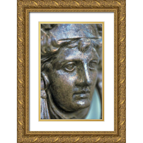 Greece, Patmos, Chora Head of the god Apollo Gold Ornate Wood Framed Art Print with Double Matting by Noble Gardner, Nancy