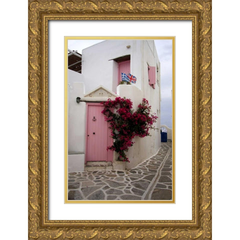 Greece, Paros, Marpissa A restored house Gold Ornate Wood Framed Art Print with Double Matting by Noble Gardner, Nancy