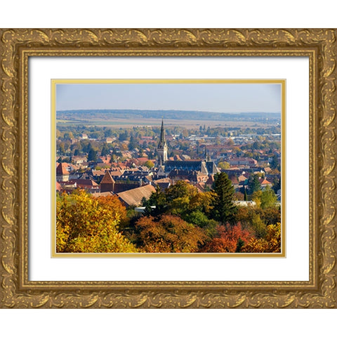 The medieval town Koszeg in Western Transdanubia close to the Austrian border- Hungary Gold Ornate Wood Framed Art Print with Double Matting by Zwick, Martin