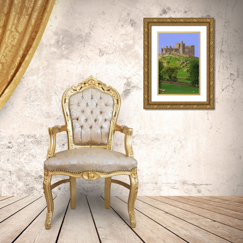 Ireland, Co Tipperary Rock of Cashel fortress Gold Ornate Wood Framed Art Print with Double Matting by Flaherty, Dennis