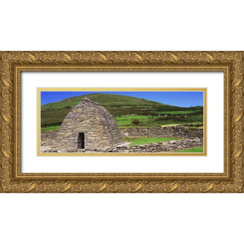 Ireland, Co Kerry Gallarus Oratory church Gold Ornate Wood Framed Art Print with Double Matting by Flaherty, Dennis