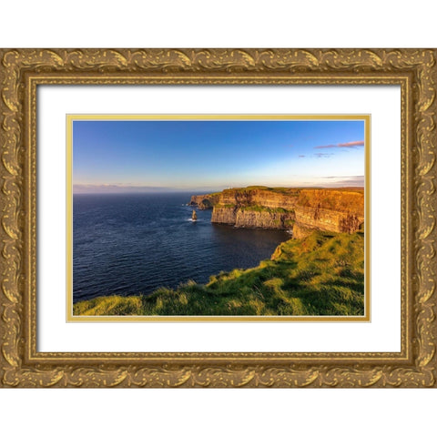 Cliffs of Moher in County Clare-Ireland Gold Ornate Wood Framed Art Print with Double Matting by Haney, Chuck