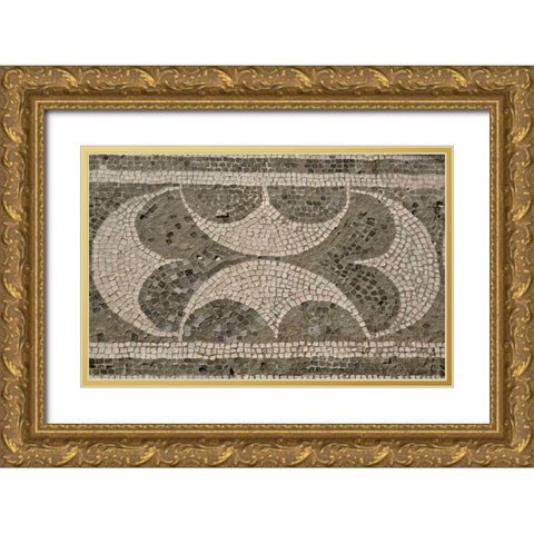 Italy, Campania, Pompeii Mosaic floor patterns Gold Ornate Wood Framed Art Print with Double Matting by Kaveney, Wendy