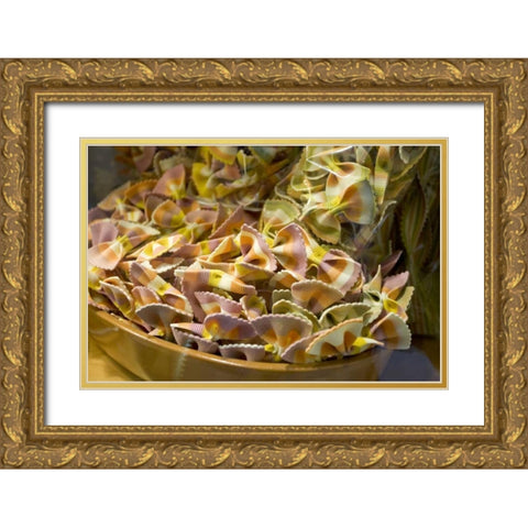 Italy, Venice Bow tie pasta in bowl in store Gold Ornate Wood Framed Art Print with Double Matting by Young, Bill