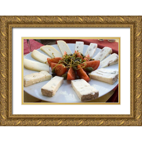 Italy, Vernazza Antipasti dish Gold Ornate Wood Framed Art Print with Double Matting by Kaveney, Wendy