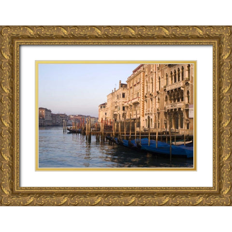 Italy, Venice A classic view of the Grand Canal Gold Ornate Wood Framed Art Print with Double Matting by Kaveney, Wendy