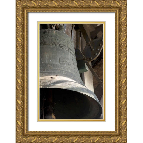 Italy, Venice Campanile bell with Latin Gold Ornate Wood Framed Art Print with Double Matting by Kaveney, Wendy