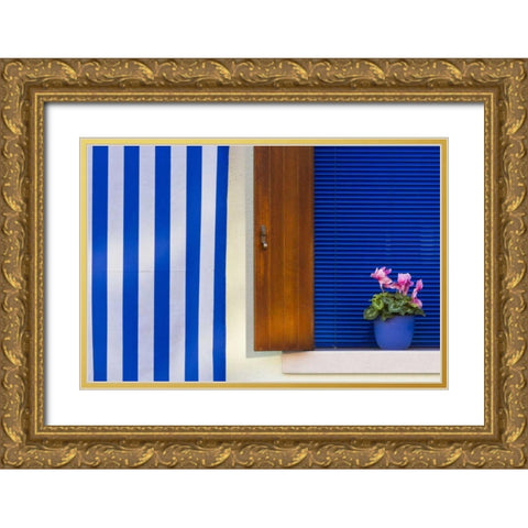 Italy, Venice Design contrast on residence Gold Ornate Wood Framed Art Print with Double Matting by Young, Bill