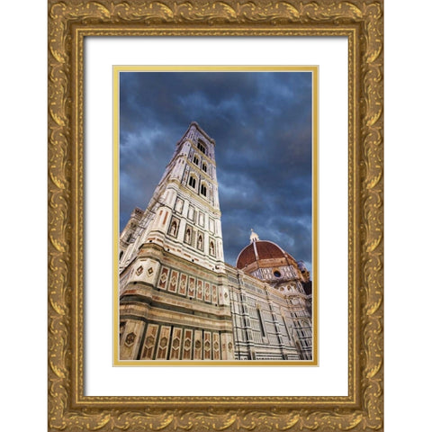Italy, Basilica di Santa Maria del Fiore Gold Ornate Wood Framed Art Print with Double Matting by Flaherty, Dennis