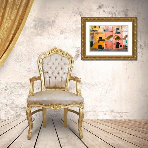 Europe-Italy-Procida-House exteriors Gold Ornate Wood Framed Art Print with Double Matting by Jaynes Gallery