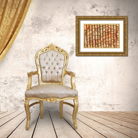 Palermo Province-Gangi Terracotta roof tiles in the town of Gangi in the mountains of Sicily Gold Ornate Wood Framed Art Print with Double Matting by Wilson, Emily