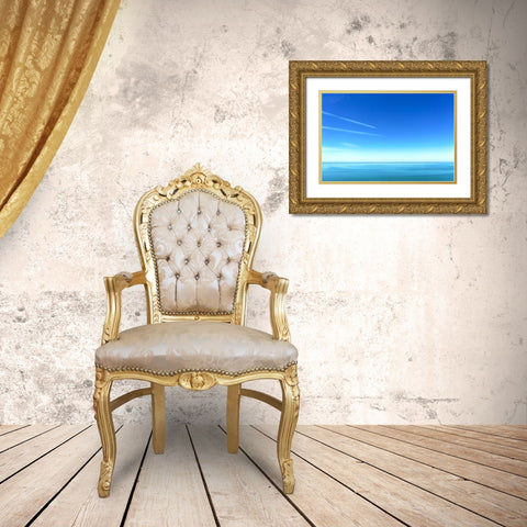 Italy-Tuscany-Torre del Lago Puccini-Tyrrenian-Mediterranean Sea Gold Ornate Wood Framed Art Print with Double Matting by Molinari, Michele