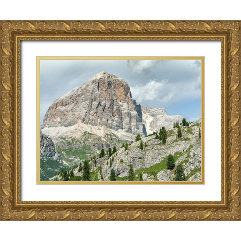 Tofana de Rozes in the Dolomites of Cortina dAmpezzo  Gold Ornate Wood Framed Art Print with Double Matting by Zwick, Martin