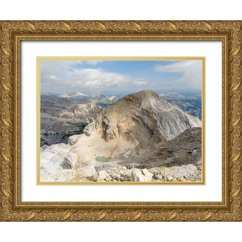 Tofana di Dentro in the Dolomites near Cortina dAmpezzo Gold Ornate Wood Framed Art Print with Double Matting by Zwick, Martin