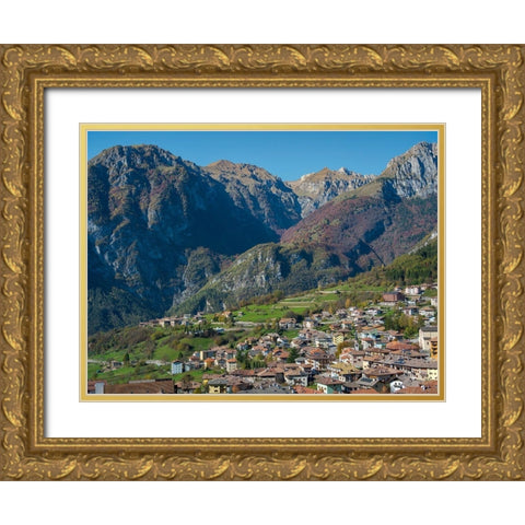 Dolaso-part of San Lorenzo Dorsino in the Dolomiti di Brenta  Italy-Trentino Gold Ornate Wood Framed Art Print with Double Matting by Zwick, Martin