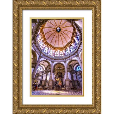 Santa Maria della Salute Church-Venice-Italy-Competed in 1681 Gold Ornate Wood Framed Art Print with Double Matting by Perry, William