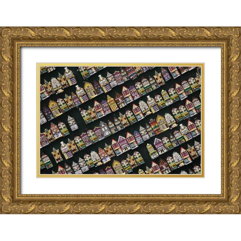 Netherlands, Amsterdam Small decorative magnets Gold Ornate Wood Framed Art Print with Double Matting by Flaherty, Dennis