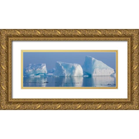 Norway-High Arctic Ice landscape with icebergs Gold Ornate Wood Framed Art Print with Double Matting by Hopkins, Cindy Miller