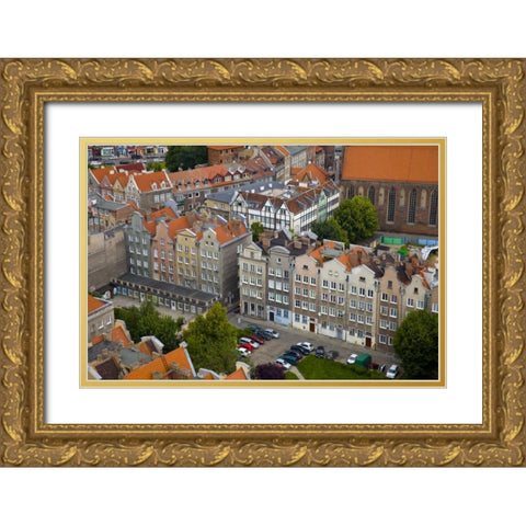 Poland, Gdansk View of buildings Gold Ornate Wood Framed Art Print with Double Matting by Zuckerman, Jim