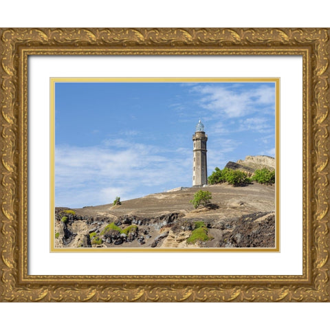 Nature Reserve Vulcao dos Capelinhos Faial Island-an island in the Azores in the Atlantic Ocean  Gold Ornate Wood Framed Art Print with Double Matting by Zwick, Martin