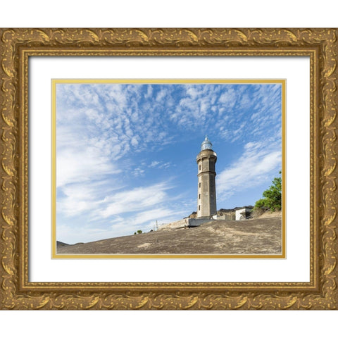 Nature Reserve Vulcao dos Capelinhos Faial Island-an island in the Azores in the Atlantic Ocean  Gold Ornate Wood Framed Art Print with Double Matting by Zwick, Martin