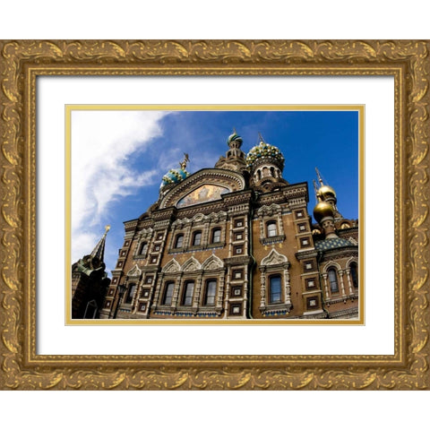 Russia Church of the Savior on the Spilled Blood Gold Ornate Wood Framed Art Print with Double Matting by Ross, Nancy ,  Steve