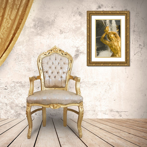 Russia Samson fountain at Peterhof Gold Ornate Wood Framed Art Print with Double Matting by Ross, Nancy ,  Steve