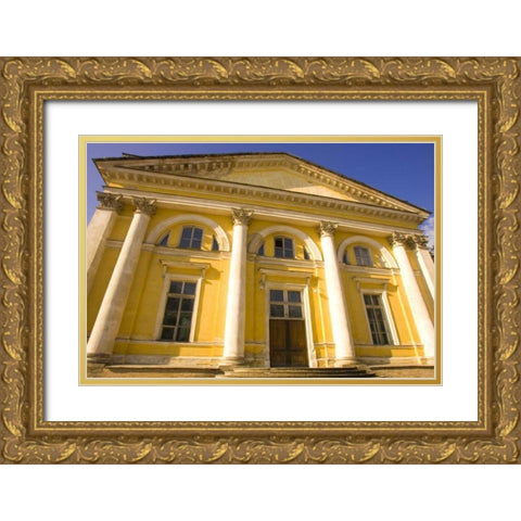 Russia, Pushkin Entrance to Alexander Palace Gold Ornate Wood Framed Art Print with Double Matting by Ross, Nancy ,  Steve