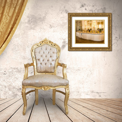 Russia, Pushkin Interior of Catherine Palace Gold Ornate Wood Framed Art Print with Double Matting by Ross, Nancy ,  Steve
