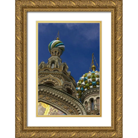 Russia Church of the Savior on the Spilled Blood Gold Ornate Wood Framed Art Print with Double Matting by Ross, Nancy ,  Steve