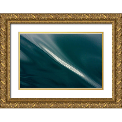 Ripples pattern-Bering Sea-Russia Far East Gold Ornate Wood Framed Art Print with Double Matting by Su, Keren
