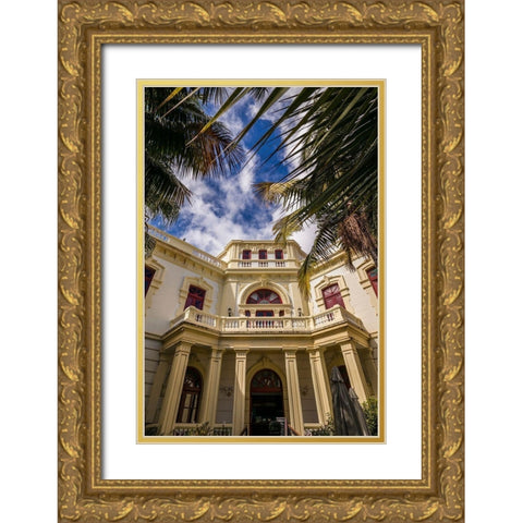 Spain-Canary Islands-Tenerife Island-San Cristobal de La Laguna-Casino de La Laguna Gold Ornate Wood Framed Art Print with Double Matting by Bibikow, Walter