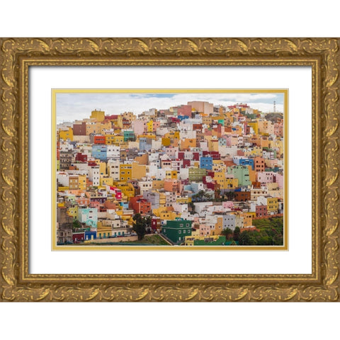 Spain-Canary Islands-Gran Canaria Island-Las Palmas de Gran Canaria Gold Ornate Wood Framed Art Print with Double Matting by Bibikow, Walter