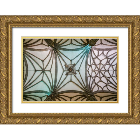 Spain-Canary Islands-Gran Canaria Island-Las Palmas de Gran Canaria-Catedral de Santa Ana-interior Gold Ornate Wood Framed Art Print with Double Matting by Bibikow, Walter