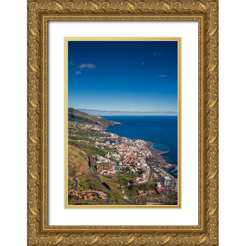 Canary Islands-La Palma Island-Santa Cruz de la Palma-Mirador de la Concepcion Gold Ornate Wood Framed Art Print with Double Matting by Bibikow, Walter