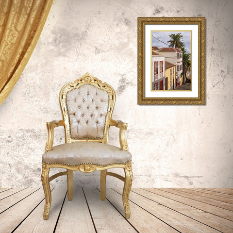Canary Islands-La Palma Island-San Andres-village buildings Gold Ornate Wood Framed Art Print with Double Matting by Bibikow, Walter