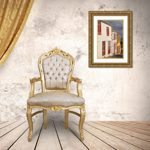 Canary Islands-La Palma Island-San Andres-village buildings Gold Ornate Wood Framed Art Print with Double Matting by Bibikow, Walter