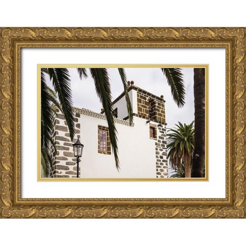 Canary Islands-La Palma Island-San Andres-Iglesia de San Andres church-built in 1515 Gold Ornate Wood Framed Art Print with Double Matting by Bibikow, Walter