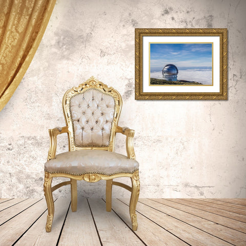 Canary Islands-Roque de los Muchachos Observatory-one of the worlds largest telescopes Gold Ornate Wood Framed Art Print with Double Matting by Bibikow, Walter
