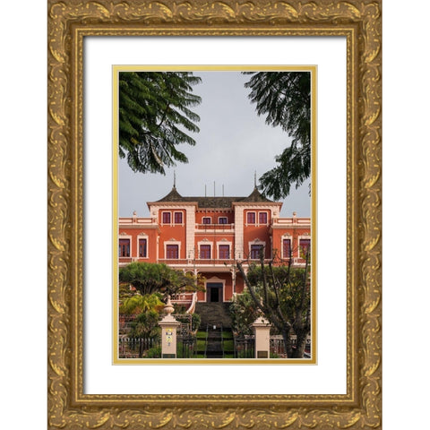 Canary Islands-Tenerife Island-La Orotava-Liceo de Taoro-built in 1928-town social club Gold Ornate Wood Framed Art Print with Double Matting by Bibikow, Walter
