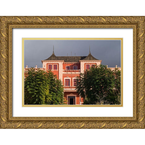 Canary Islands-Tenerife Island-La Orotava-Liceo de Taoro-built in 1928-town social club Gold Ornate Wood Framed Art Print with Double Matting by Bibikow, Walter
