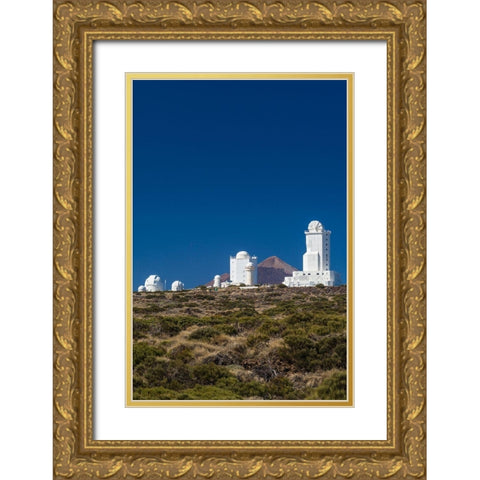 Canary Islands-Tenerife Island-El Teide Mountain-Observatorio del Teide-astronomical observatory Gold Ornate Wood Framed Art Print with Double Matting by Bibikow, Walter