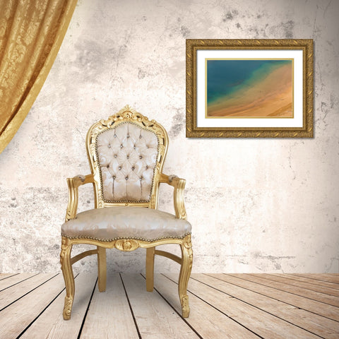 Canary Islands-Tenerife Island-San Andres-elevated view of San Andres Beach Gold Ornate Wood Framed Art Print with Double Matting by Bibikow, Walter