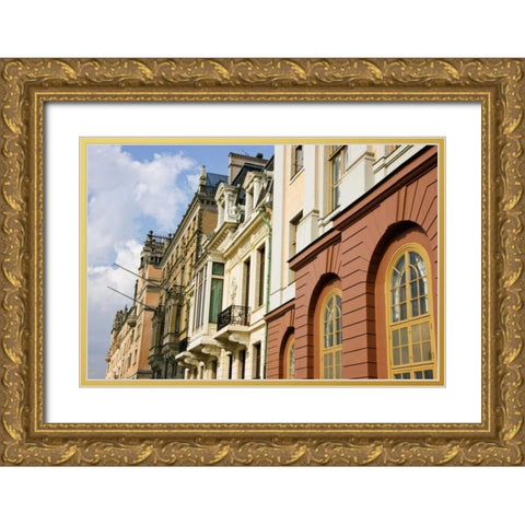 Sweden, Stockholm Typical city architecture Gold Ornate Wood Framed Art Print with Double Matting by Ross, Nancy ,  Steve